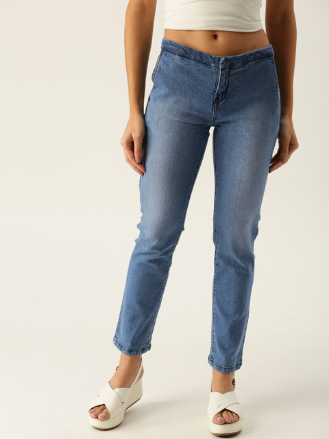 

United Colors of Benetton Women Blue Slim Fit Mid-Rise Clean Look Stretchable Jeans