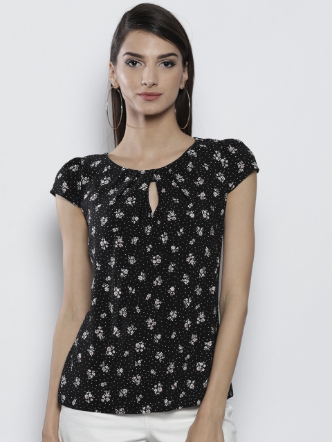 

DOROTHY PERKINS Women Black Printed Top