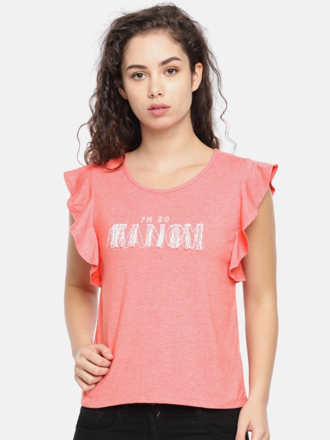 

People Women Pink Printed Top