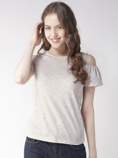 

Madame Women Grey Grindle Effect Top