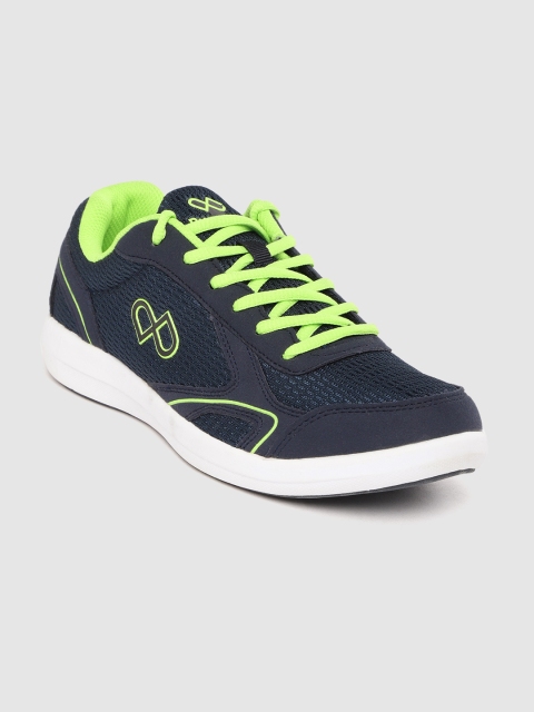 

Pure Play Men Navy Blue Woven Design Sneakers