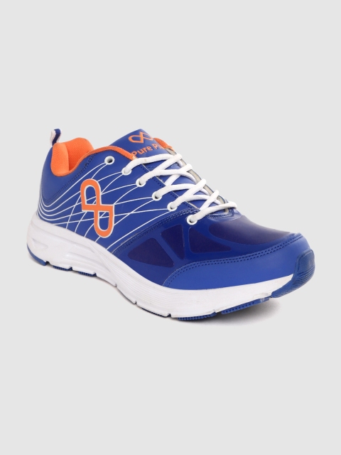 

Pure Play Men Blue & White Printed Running Shoes