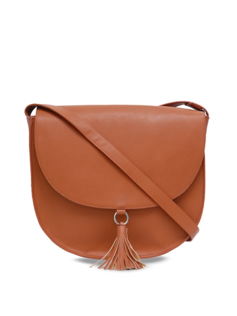 

Diwaah Tan Brown Solid Sling Bag