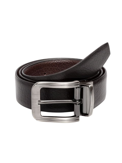 

Teakwood Leathers Men Black & Brown Solid Reversible Leather Belt