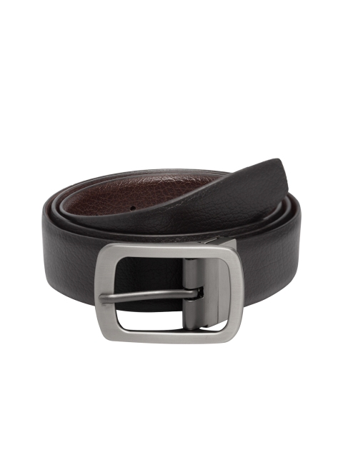

Teakwood Leathers Men Black & Brown Solid Leather Belt