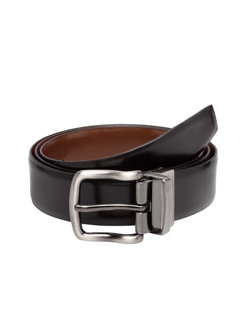 

Teakwood Leathers Men Black & Brown Solid Reversible Leather Belt