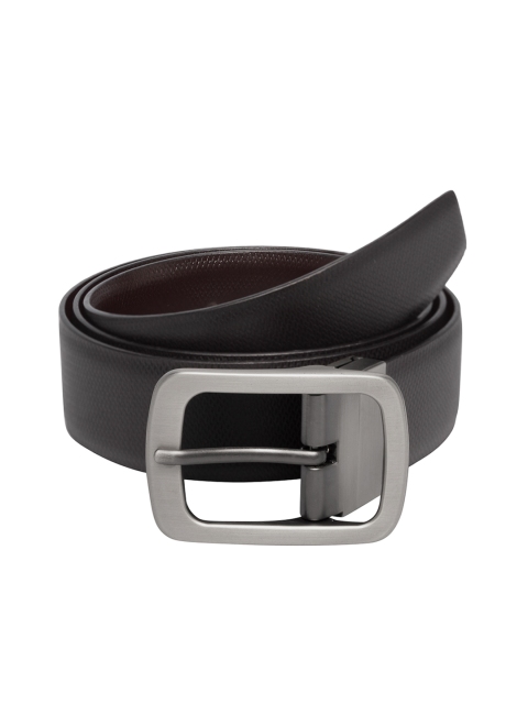 

Teakwood Leathers Men Black & Brown Solid Leather Belt