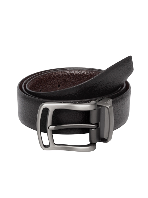 

Teakwood Leathers Men Black & Brown Solid Leather Belt