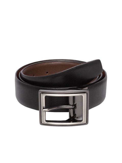 

Teakwood Leathers Men Black & Brown Solid Reversible Leather Belt