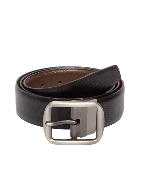 

Teakwood Leathers Men Black & Brown Solid Reversible Leather Belt