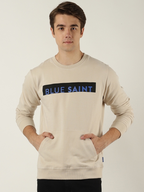 

Blue Saint Men Cream-Coloured Printed Sweatshirt