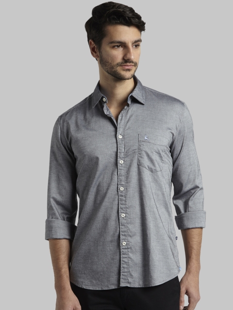 

Parx Men Grey Slim Fit Solid Casual Shirt