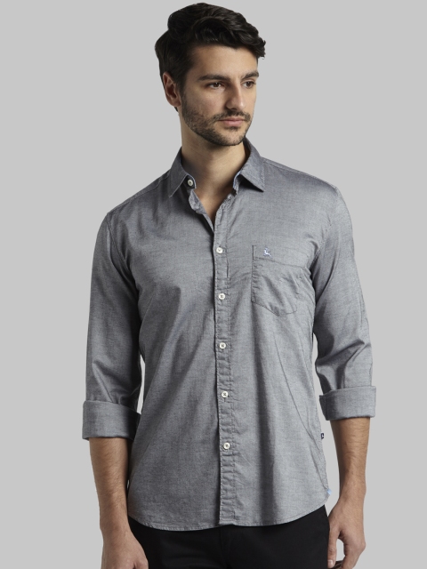 

Parx Men Grey Slim Fit Solid Casual Shirt