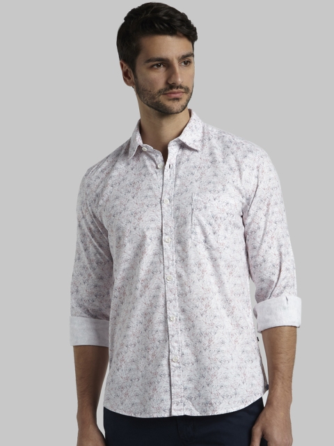 

Parx Men White & Red Slim Fit Printed Casual Shirt