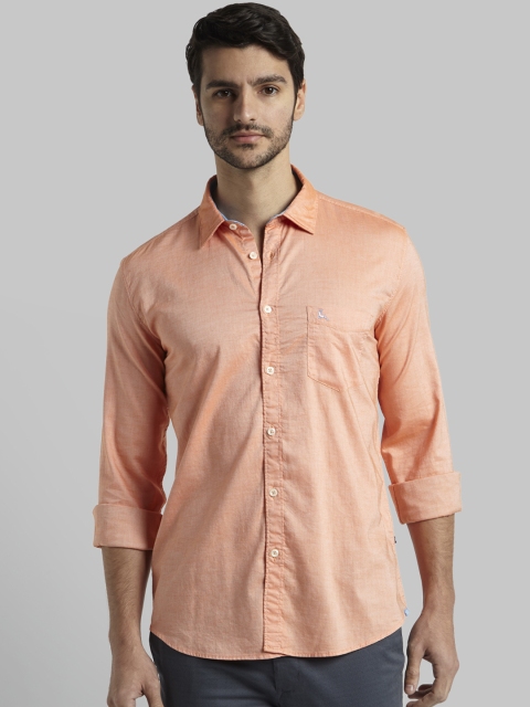 

Parx Men Orange Slim Fit Solid Casual Shirt