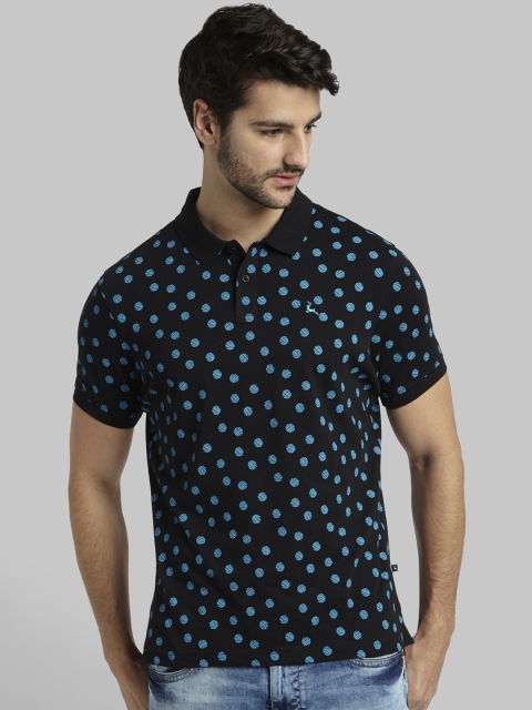 

Parx Men Black Printed Polo T-shirt
