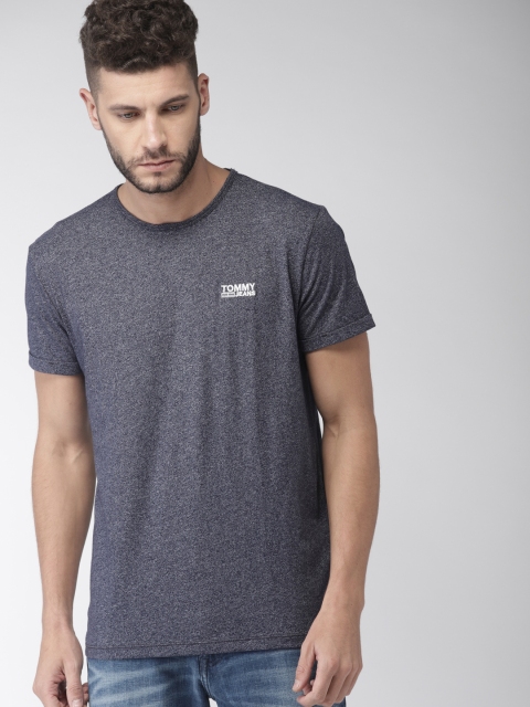 

Tommy Hilfiger Men Navy Solid Round Neck T-shirt, Navy blue