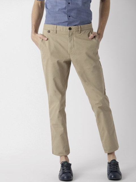 

Tommy Hilfiger Men Beige Tailored Regular Fit Solid Regular Trousers