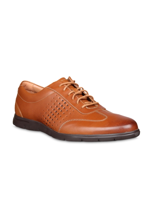 

Clarks Men Brown Leather Derbys