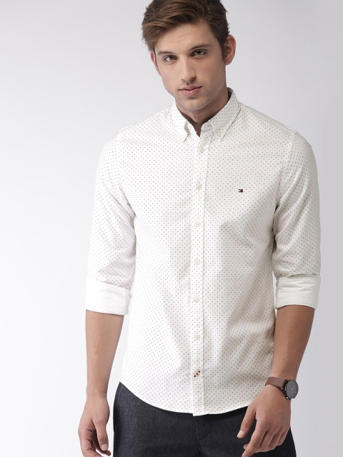 

Tommy Hilfiger Men White Regular Fit Printed Casual Shirt