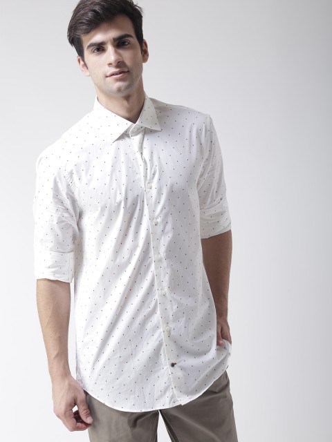 

Tommy Hilfiger Men White Regular Fit Printed Casual Shirt