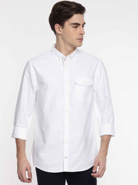 

Tommy Hilfiger Men White New York Regular Fit Solid Casual Shirt