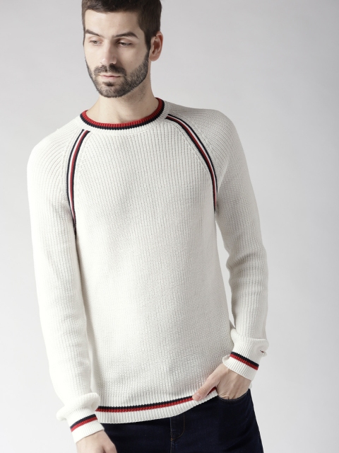 

Tommy Hilfiger Men White Solid Pullover