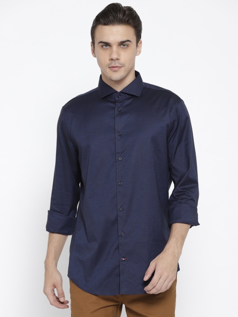 

Tommy Hilfiger Men Navy Blue Slim Fit Solid Casual Shirt