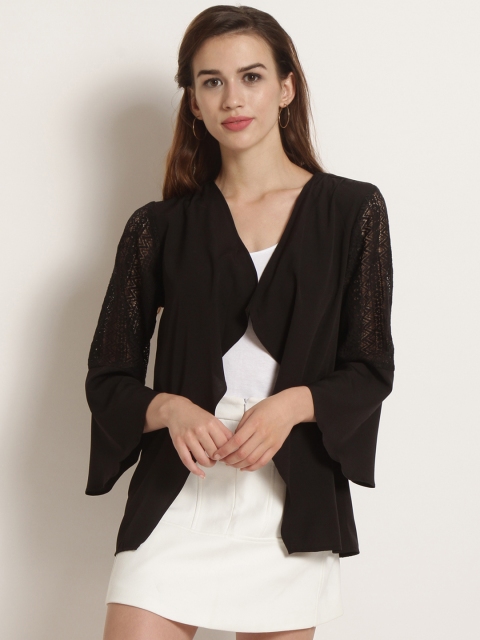 

RARE Black Solid Open Front Shrug