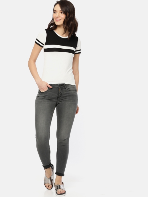 

Jealous 21 Women Grey Super Skinny Fit Mid-Rise Clean Look Stretchable Jeans