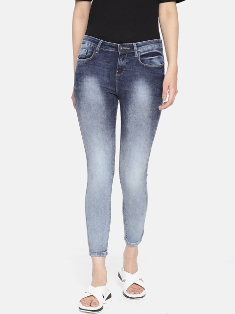 

Jealous 21 Women Blue Hottie Fit Mid-Rise Cropped Jeans
