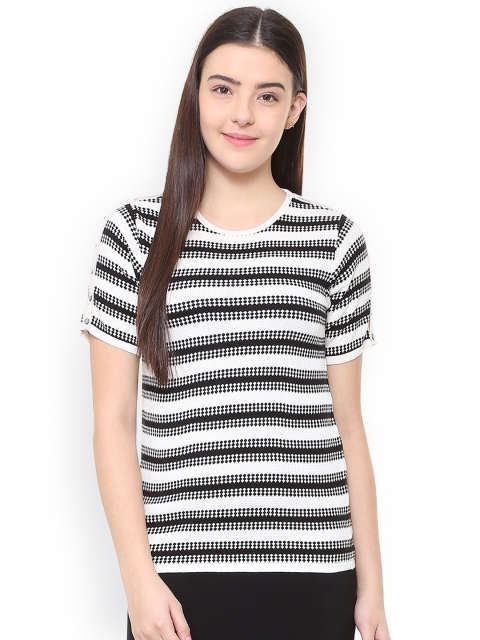

Van Heusen Women Black Striped Top