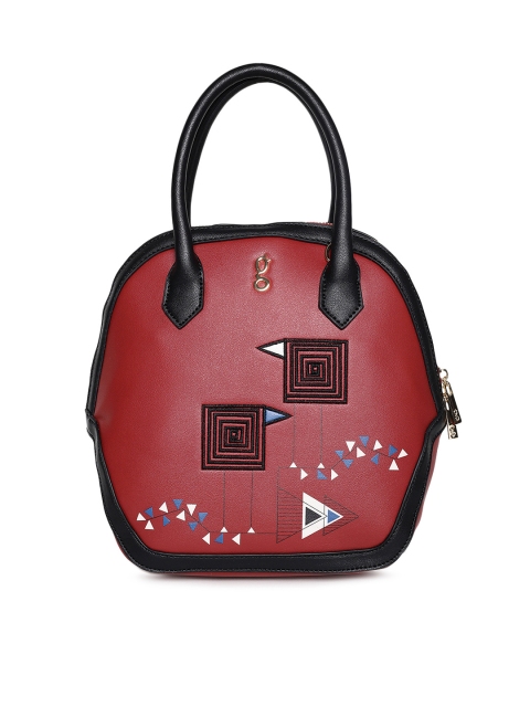 

Global Desi Burgundy Solid Handheld Bag