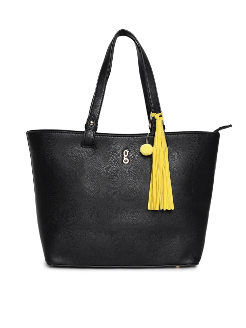 

Global Desi Black Solid Shoulder Bag