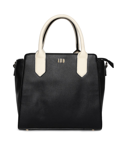 

AND Black Solid Handheld Bag