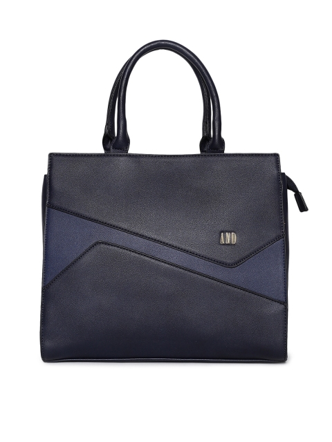 

AND Blue Colourblocked Handheld Bag