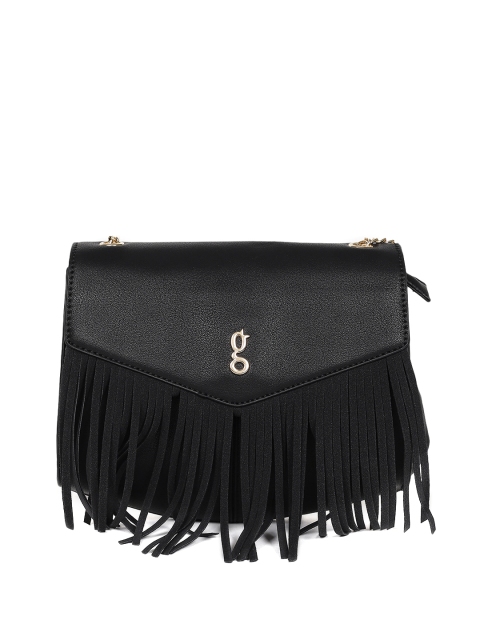 

Global Desi Black Solid Sling Bag
