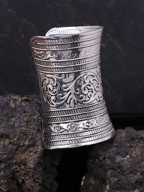 

Shining Diva Women Silver-Toned Cuff Bracelet