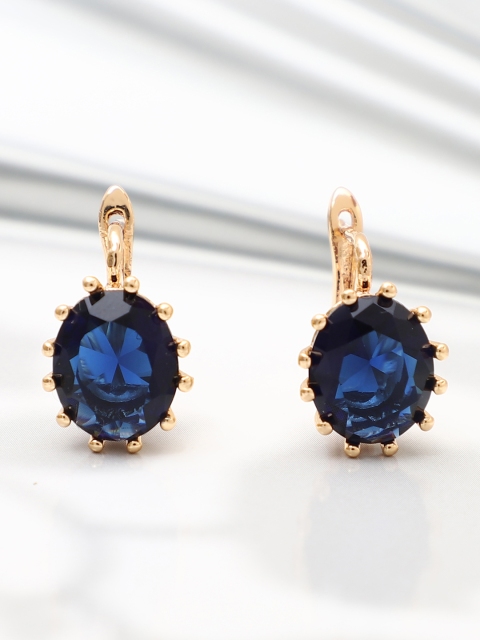 

Shining Diva Gold & Blue Contemporary Studs