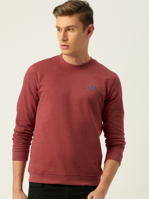 

Peter England Men Maroon Solid Sweatshirt