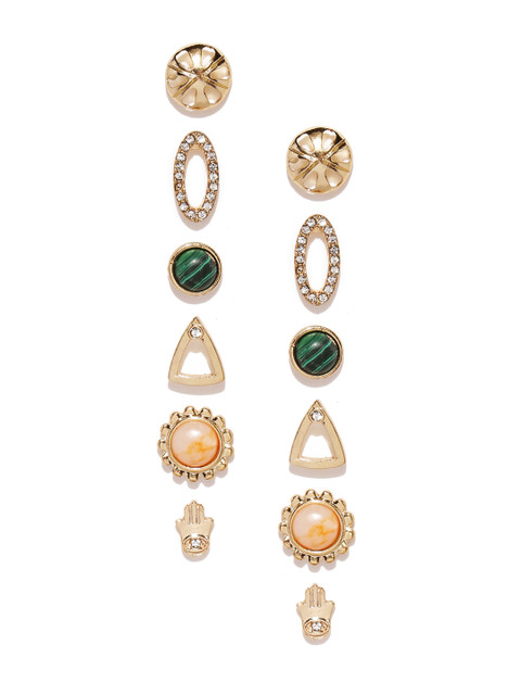

DressBerry Set of 6 Studs, Gold