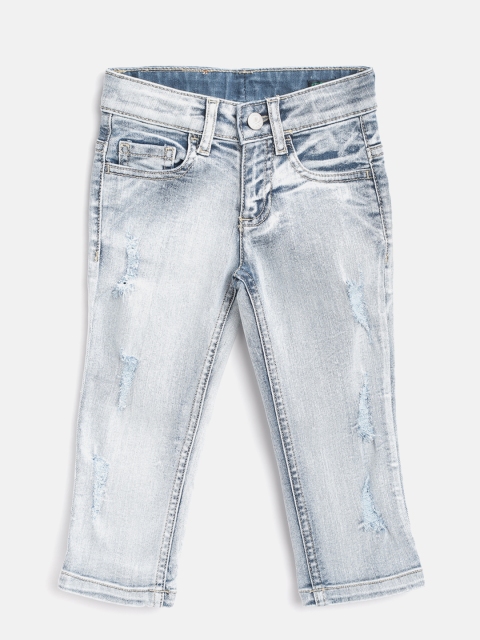 

United Colors of Benetton Boys Blue Regular Fit Mid-Rise Stretchable Jeans