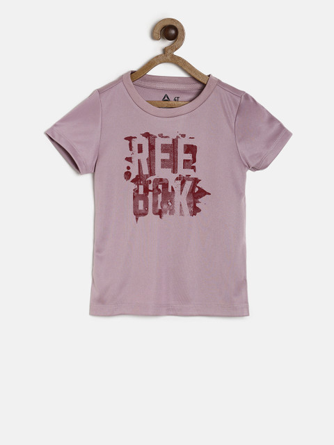 

Reebok Girls Purple Printed Round Neck T-shirt