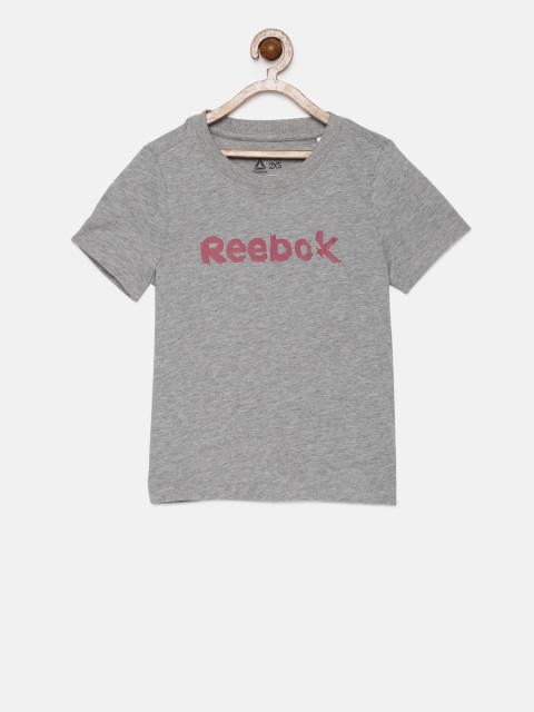 

Reebok Girls Grey Printed Round Neck T-shirt