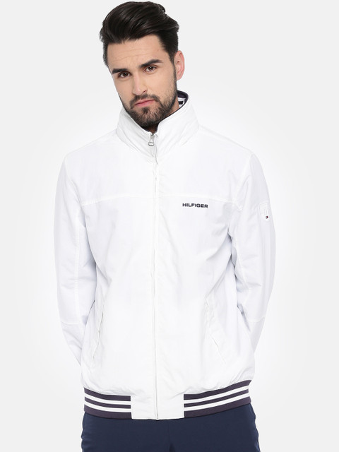 

Tommy Hilfiger Men White Solid Lightweight Bomber