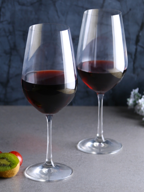 

Bohemia Set of 6 Crystal Viola Waterfall Wine Glasses 550 ml, Transparent
