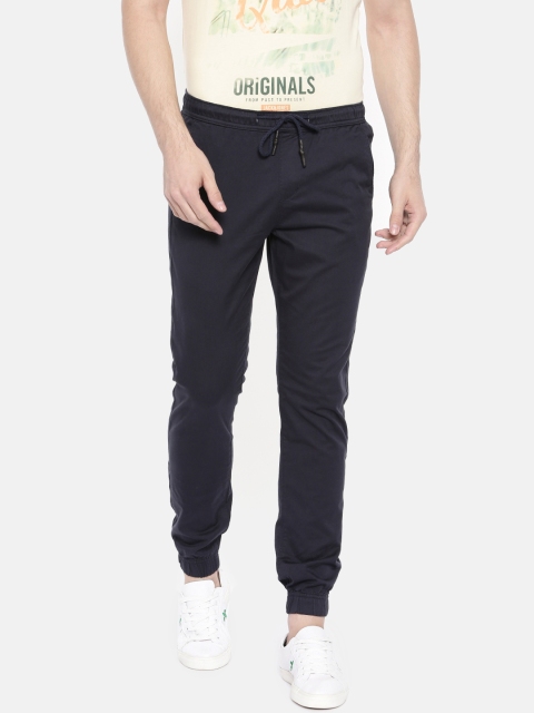 

The Indian Garage Co Men Navy Blue Solid Regular Fit Solid Joggers
