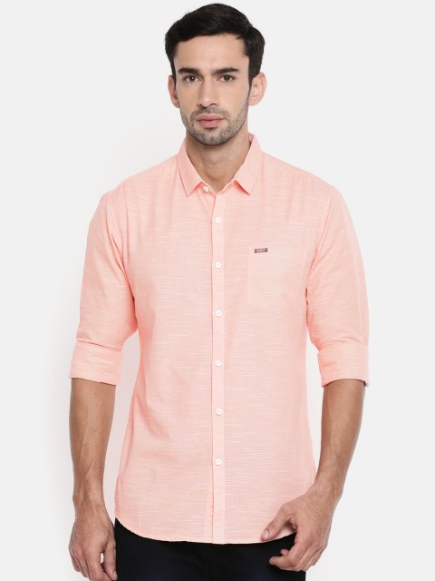 

The Indian Garage Co Men Pink Slim Fit Solid Casual Shirt