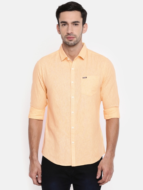 

The Indian Garage Co Men Orange Slim Fit Solid Casual Shirt