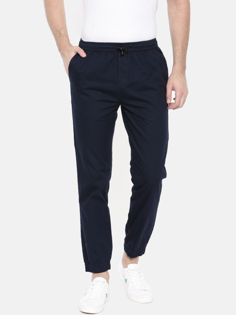

The Indian Garage Co Men Navy Blue Slim Fit Solid Joggers
